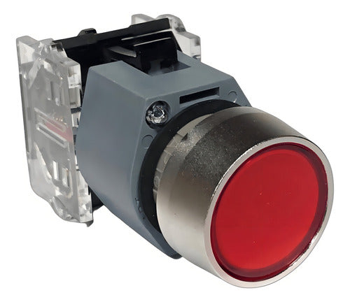 Botao De Impulso Metalico Furo 22mm 1nf Vermelh 3sb7 Siemens - Importadora Eletrica Brasilia