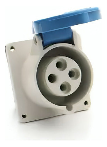 Tomada Embutir 3p+t 32a 200/240v Az Ip44 4249/bc Strahl - Importadora Eletrica Brasilia