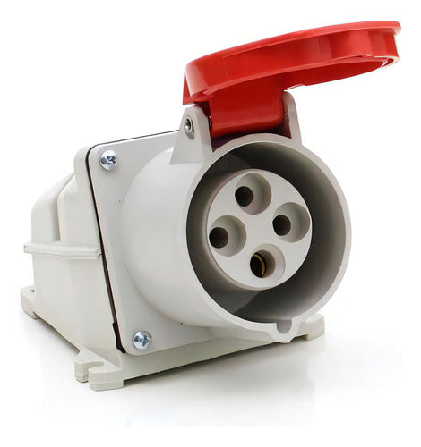 Tomada Industrial Sobrepor 3p+t 32a 380/440v Strahl 4206/bc - Importadora Eletrica Brasilia