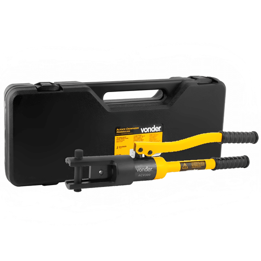 Alicate Crimpador Hidráulico com 12 Matrizes e Maleta - VONDER-ACV300 - Importadora Eletrica Brasilia