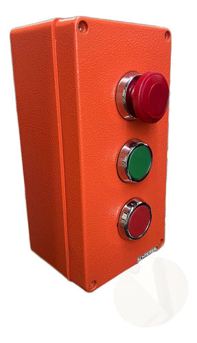 Botoeira Aluminio Liga / Desliga Com Botao De Emergencia - Importadora Eletrica Brasilia