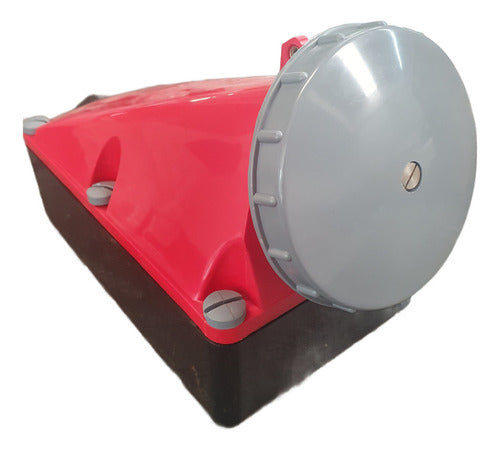 Tomada Sobrepor 3p+t 200a 380/440v Prova D'agua S4806w-steck Cor Vermelho - Importadora Eletrica Brasilia