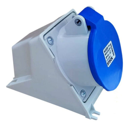 Tomada Sobrepor Steck 3p+n+t 16a 200/250v 9h Ip44 S5009 - Importadora Eletrica Brasilia