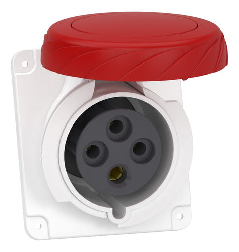 Tomada Embutir 3p+t 32a 380/415v Ip44 Vm 4246 Pkf32f734 - Importadora Eletrica Brasilia