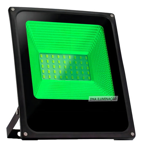 Refletor Led Holofote Para Jardim Quintal 50w Verde Ip67 Smd Cor Da Carcaca Preto Bivolt - Importadora Eletrica Brasilia