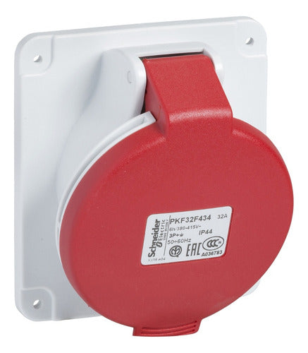 Tomada Embutir 2p+t 16a 380/415v Ip44 Vm 3049 Pkf16f433 - Importadora Eletrica Brasilia