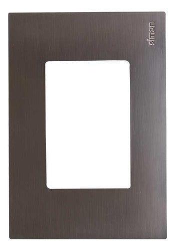 Acabamento 4x2 3 Modulos Inox S27 Play 2700653-0428 Simon - Importadora Eletrica Brasilia