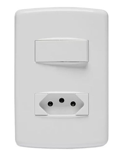 Interruptor Simples + Tomada 2p+t 4x2 10a 250v Duale Up - Importadora Eletrica Brasilia