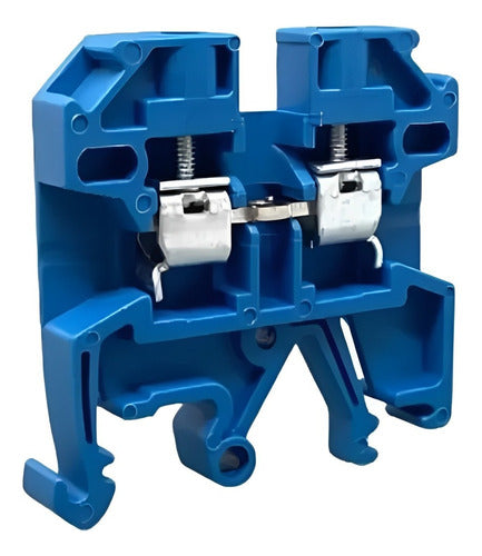 Borne Azul Sak Eletrico Parafuso 4mm Para Trilho Dim - Importadora Eletrica Brasilia