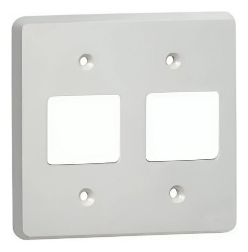 Placa 4x4 2 Modulos Quadrado Silentoque 8522 Pial - Importadora Eletrica Brasilia