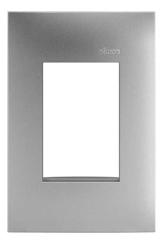 Placa 4x2 3 Modulos Horizontais Aluminio S35 35613-34 Simon - Importadora Eletrica Brasilia