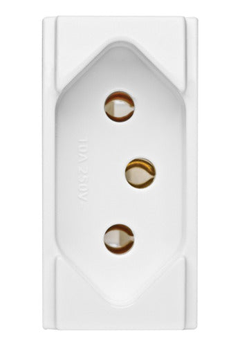 Modulo Tomada 2p+t 20a 250v Branco Duale Up 872012 Iriel - Importadora Eletrica Brasilia