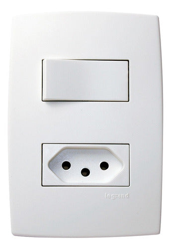 Conjunto 4x2 Interruptor Simples Tomada 2p+t 10a 615074 Pial - Importadora Eletrica Brasilia