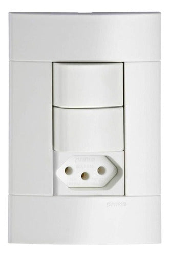 Conj C/02 Interruptor Simples + Tomada 2p+t 10a 4x2 Decor - Importadora Eletrica Brasilia