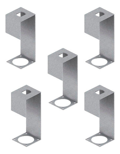 Kit C/5 Gancho Curto P/luminaria C/reforco 38x38 C-pz - Importadora Eletrica Brasilia