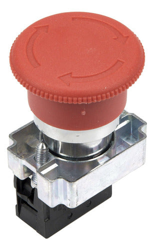 Botao De Emergencia Cogumelo Metalico Vermelho 1nf Sibratec - Importadora Eletrica Brasilia