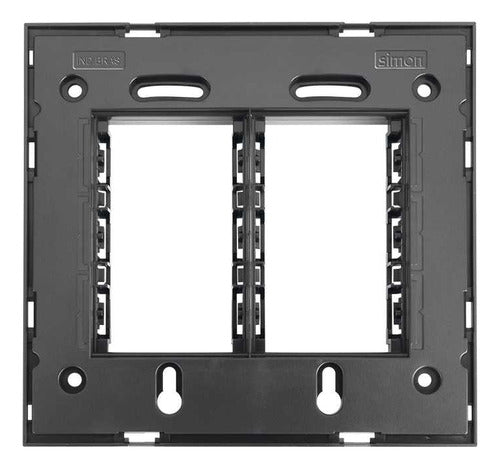 Suporte 4x4 Horizontal Grafite S35 35702-38 Simon - Importadora Eletrica Brasilia