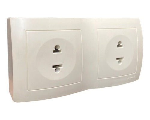 Tomada Dupla Sistema X 2p Universal 10a 250v 675031 Pial - Importadora Eletrica Brasilia