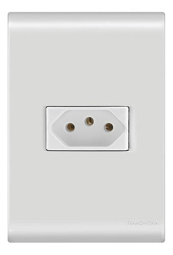 Tomada 2p+t 10a C/ Placa 4x2 57170010 - Importadora Eletrica Brasilia