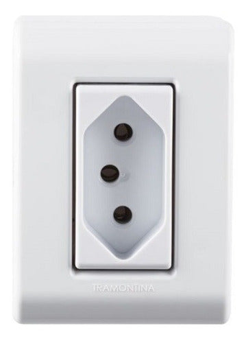 Tomada Simples Externa 10a Lizflex Tramontina Cor Branco - Importadora Eletrica Brasilia