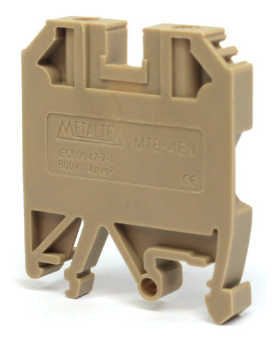 5x Conector De Passagem 4mm - Mtb4en Metaltex - Importadora Eletrica Brasilia