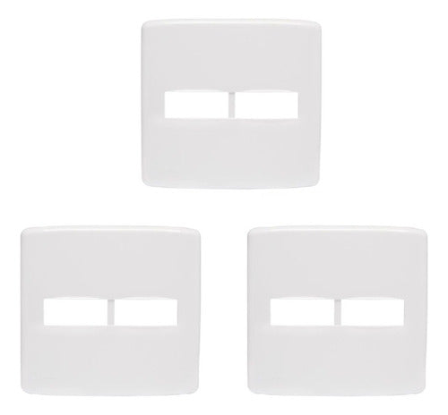 Placa 4x4 P/ 2 Modulo Duale Up C/03 Pcs - Importadora Eletrica Brasilia