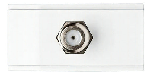 Modulo Tomada Coaxial Tv A Cabo Branco Iriel Duale Up - Importadora Eletrica Brasilia