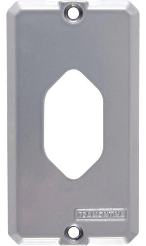 Tampa Condulete Aluminio 1/2-3/4 Tomada Hexagonal 56117036 - Importadora Eletrica Brasilia