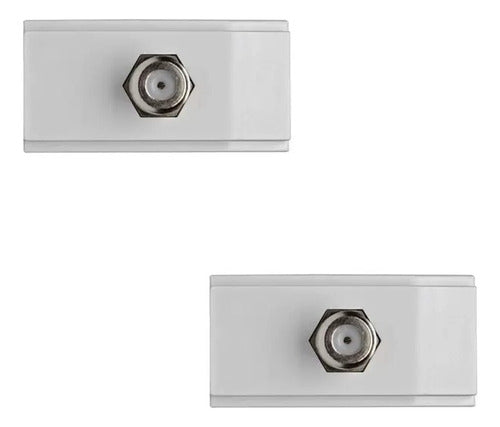Modulo Tomada Cabo Coaxial Duale Up C/ 02 Und - Importadora Eletrica Brasilia