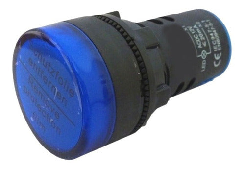 Sinaleiro Led 22mm Monobloco 22mm Azul Em 127/220vca - Importadora Eletrica Brasilia