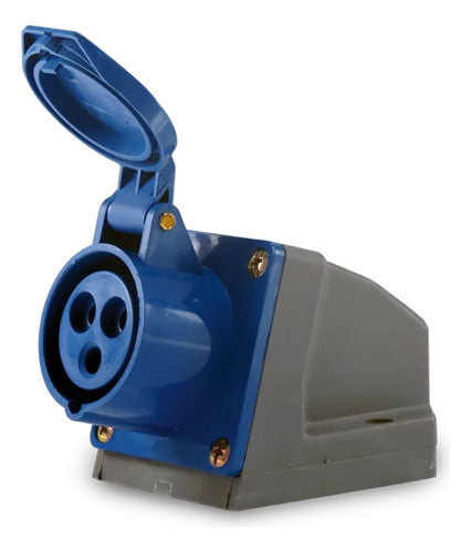 Tomada Sobrepor 3p+t 32a 220/240vca Ip44 Tss-4209 Soprano - Importadora Eletrica Brasilia