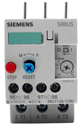 3ru1126-1cb0 Rele Bimetalico Siemens S0 1,8 A 2,5 Amperes - Importadora Eletrica Brasilia