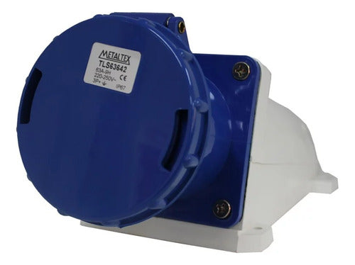 Tomada De Sobrepor 63a 3p+t 9h 220v Ip67 Tls63642 Metaltex - Importadora Eletrica Brasilia