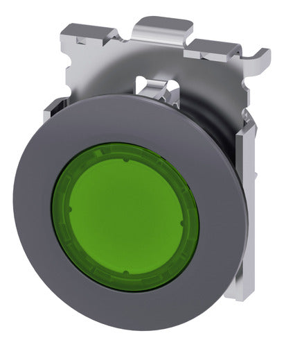 Frontal Botao Verde Metalico 3su10610jd400aa0 Siemens - Importadora Eletrica Brasilia