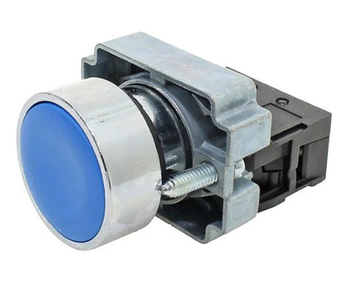 Botao Faceado 22mm Metalico Azul Hb2-ba61 1na Bhs - Importadora Eletrica Brasilia