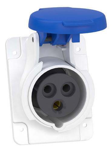 Tomada Embutir 2p+t 16a 220v Ip44 Azul 3046 Pkf16f423 - Importadora Eletrica Brasilia