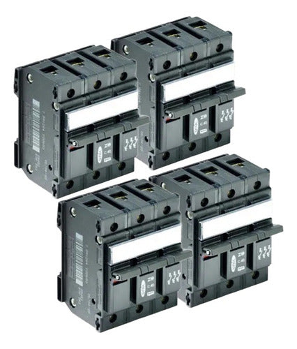Caixa C/ 4 Disjuntor Tripolar20a Unic Pial 50320 - Importadora Eletrica Brasilia