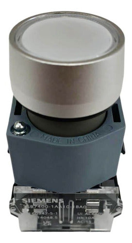 Botao De Impulso Branco 22mm 1na Siemens 3sb7130-0ab60-1ba0 Nao Aplica - Importadora Eletrica Brasilia