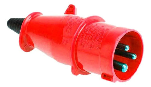 Plugue Newkon 380/440v 2p+t 16a 9h Vermelho Steck N3079 - Importadora Eletrica Brasilia