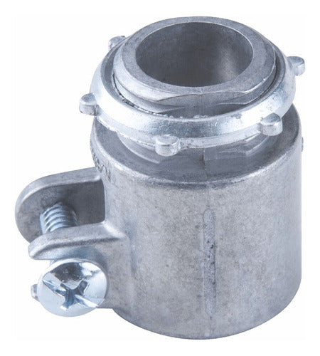 Conector Flexor Reto Aluminio 1.1/2 C/ Rosca 56127025 - Importadora Eletrica Brasilia