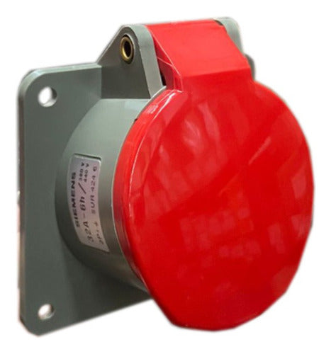 Tomada Embutir 3p+t 32a 380/440v Vm Siemens 5ur 4246 - Importadora Eletrica Brasilia