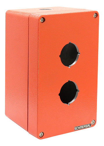 Botoeira Aluminio Laranja 2 Furos 30,5mm 100x160x80 - Importadora Eletrica Brasilia