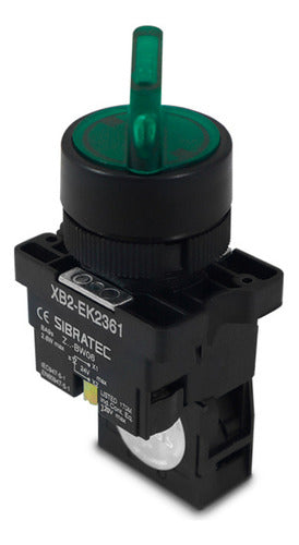Chave Seletora Iluminada Ek2361 2 Posicoes Verde 24v 1na - Importadora Eletrica Brasilia