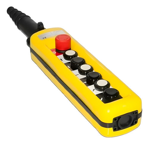 Botoeira Plastico Pendente 7 Furos Com 6 Botoes 1 Emergencia - Importadora Eletrica Brasilia