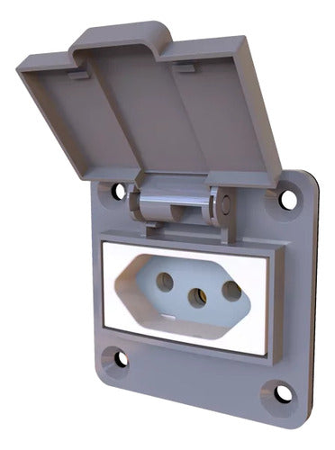 Tomada Embutir 2p+t 20a 250vca Ip44 Tes-3040 Soprano - Importadora Eletrica Brasilia
