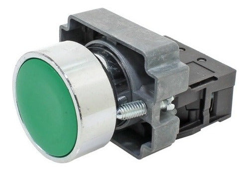 Botao Faceado 22mm Metalico Verde Hb2-ba31 Bhs - Importadora Eletrica Brasilia