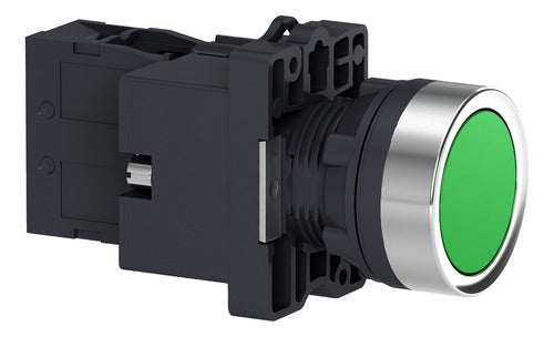 Botao Comando Pulsador Faceado Luminoso Redondo 22mm Verde Retorno Por Mola 1na 24vca/cc Xa2ew33b1 - Schneider Electric - Importadora Eletrica Brasilia