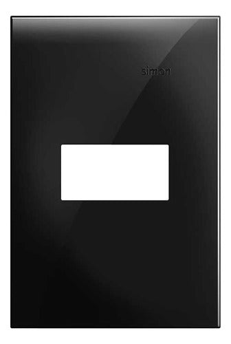 Placa 4x2 1 Posto Horizontal Preta S35 35611-39 Simon - Importadora Eletrica Brasilia