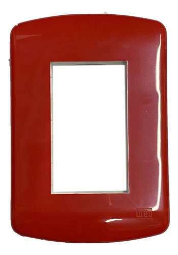 Placa 4x2 3 Modulos C/ Suporte Granbella Vermelha G0332 - Importadora Eletrica Brasilia