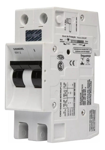 Disjuntor Curva B Bipolar 10a 4,5ka 5sx1210-6-siemens - Importadora Eletrica Brasilia